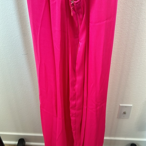 Show Me Your MuMu hot pink Winslet cowl neck slip gown size large - Picture 8 of 16